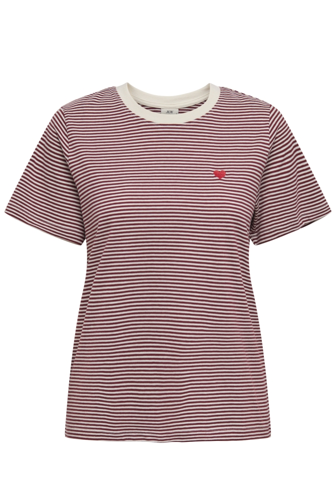 JDYPISA S/S PRINT TOP JRS NOOS 15298612 CABERNET/CD STRIPES